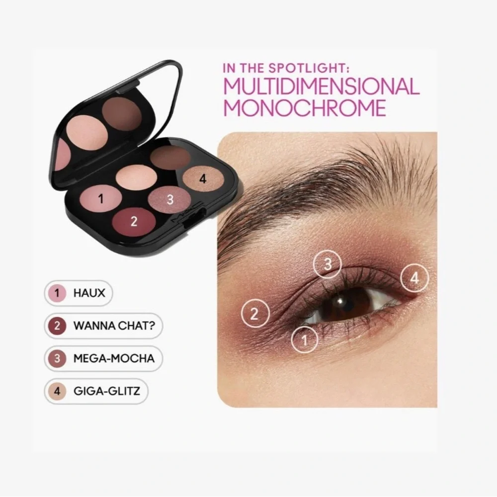 MAC Connect In Colour Eye Shadow Palette Embedded In Burgundy